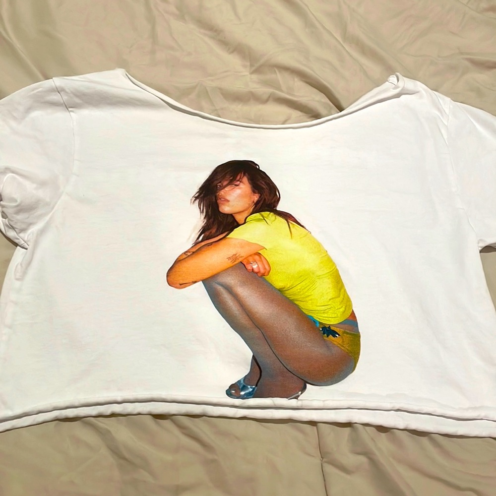 Radical Optimism Dua Lipa Merch Off Shoulder Shirt